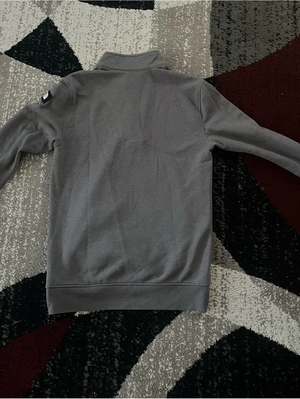 The North Face Men's Light Gray Snap-Front Pullover Cardigan